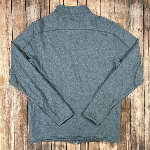 TASC Performance Bamboo Full Zip Track Jacket Medium Mens Blue Active Running - Picture 3 of 8